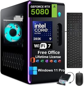 Dell Alienware Aurora R16 Gaming Desktop 2025 - NVIDIA RTX 5080 GDDR7 (Beats RTX 4090) • Intel Ultra 9 285K(AI NPU) • Win 11 Pro • Office License • WiFi 7(64GB DDR5 | 8TB SDD | 2TB HDD)