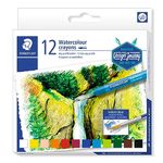 STAEDTLER 223 C12 Watercolour Karat Aquarell Crayons - Multi-Colour (Pack of 12)