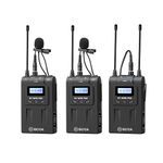 BOYA UHF Wireless Lavalier Microphone System with Wireless Transmitters& Receiver Compatible for Canon Nikon Sony DSLR Camera,XLR camcorder, Phone, Ideal for inteview, Video Recording, Program Hosting