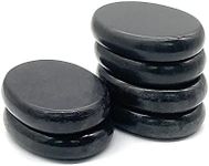 Hot Stones for Massage, 6 Pcs Hot Basalt Stone Massage Hot Rock Stones Set (2.36x3.15in), Heat Stones for Professional or Home Spa, Relaxing, Healing, Pain Relief