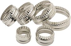 KitchenCraft Double Sided Pastry Cutters Set with Fluted / Round Edges, Stainless Steel, 6 Pieces