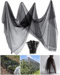 Zonon Insect Netting Garden Mesh Netting Fly Bird Net Barrier Hunting Blind Plant Protecting(Black, 9.84 x 32.81 ft)