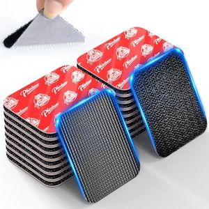 PHIXBEAR Hook and Loop Strips with Super Adhesive Heavy Duty, Made of 3M, Heat Resistant Waterproof, Outdoor or Indoor Use, 16 Sets Black 1.57x1.97 Inch