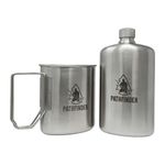 The Pathfinder School Stainless Steel Nesting Cup & M34 Scout Canteen - Survival Gear and Supplies - Bushcraft Gear Camping Essentials - Hiking Water Bottle - Camping Gear - Backpacking Gear