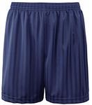 Kids Essentials Boys Girls PE Shorts School Games Gym Football Shadow Stripe Many Colours (Navy Blue, 9-10 Years)