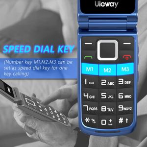 Senior Flip Phone – Large Buttons, Blue