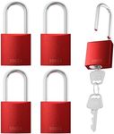 SAFBY Lockout Tagout Lock 5pcs Keyed Alike OSHA Loto Safety Key Heavy Locks Same Padlocks for Lock Out Tag Out Stations and Devices Red (5 PCS)