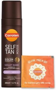 Carroten Self Tan Mousse Light/Medium, Violet Base for Warm Undertone 6.7oz