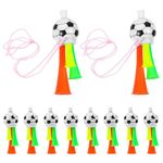 BESPORTBLE 10pcs Plastic Stadium Horn Air Horn Loud Noise Maker for Football Fans Kids for Sporting Events Soccer Football Carnival Party (Random Color) 13.5cm