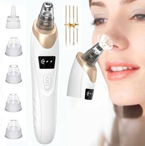 Aspirateur point noir, 5 Sondes et 3 Modes Aspirateur Point Noir Extracteur de Comédons Professionnel pour l'élimination des Blackheads, Boutons, Graisse