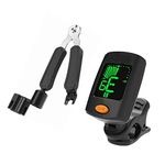 Clip Tuner for Guitar Bass Violin Ukulele Include Guitar String winder cutter, Tuner Guitar Kit Set Or Guitar Tool Kit