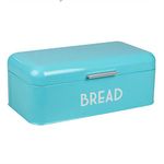 Turquoise : Home Basics Metal Bread Box with Lid