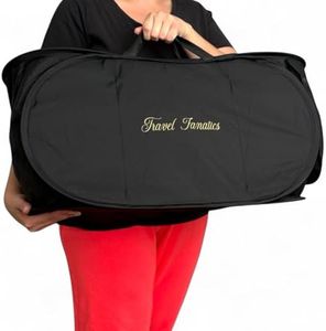 Travel Fanatics Collapsible Laundry Basket with Upgraded 420D Nylon - Foldable Laundry Basket Organizer with 3 Interchangeable Sections