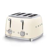 Smeg 4 Slot Toaster Cream TSF03 CRUS