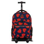 J World New York Unisex's Sunrise Rolling Backpack, Love Spangle, 18"