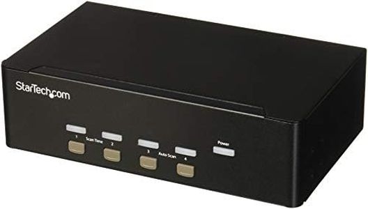 StarTech.com 4-Port KVM Switch with Dual VGA & 2-Port USB Hub (SV431DVGAU2A)