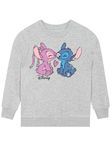 Disney Stitch Sweater | Angel and Stitch Girls Sweatshirt | Girls Sweatshirts | Lilo and Stitch Clothes for Girls | Grey 8