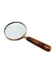 Deconoor Magnifying Glass for Reading Handcrafted Wood Handle Magnifier with 10X Capacity