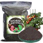 GOTVUGE Worm Castings Organic Fertilizer 500g, All Nature Fertilizer for Gardening, Tomato, Strawberry, Flower, and Herbs