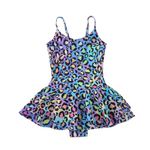 Xumplo Girls Swimming Costume Toddler One Piece Leopard Print Swimwear Off Shoulder Swimsuits Beach Bathing Suit for Kids 10-12 Years Multicolor