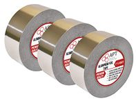 APT Heavy Duty Professional Grade Aluminum Foil Tape, 3.6 Mil, Silver, Perfect for Sealing & Patching, HVAC, Duct, Pipe, Insulation, Moisture Barrier, Foam Sheathing Boards, Metal Repair (2" x 165FT, 3 Rolls)