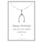 Sterling Silver Wishbone Necklace, Birthday Gift Necklace, Wish Bone Necklace, Best Friend Gift, Daughter Gift Necklace, 18 inches