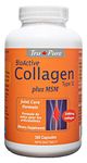 TruPure Bioactive Collagen Type II +MSM, Effective Joint Care Formula, 2,400 mg of Collagen Type II per daily serving, 180 Capsules, 30 days supply. Helps to reduce joint pain due to Osteoarthritis, and promote the healing of joint cartilage injuries.