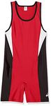 ASICS Legit Wrestling Singlet, Red/Black, X-Large