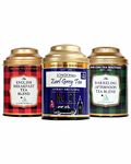 Sancha Tea Boutique English Tea Bundle, 50 Pyramid Tea Bags & Whole Leaf Tea, English Breakfast Tea, Afternoon Tea & Earl Grey Tea, Assorted Tea Pack, Golden Orange Pekoe Tea