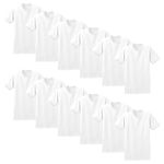 ANDREW SCOTT Classic Men's Short Sleeve Cotton Undershirts | Crew Neck T Shirt - Multi & Bulk Wholesale Packs, 12 Pack - Bright Whites, 3X-Large Big