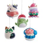 Kurt Adler 3.5-Inch Squishmallows Blow Mold Ornament, Set of 5