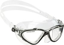 Cressi Planet Crystal Silicone Swim Goggles, Clear/Black/Silver (DE202650)