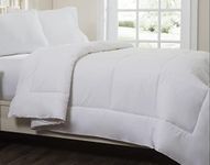 Circles Home Full Size Comforter - Soft and Breathable Comforter with Square Shape Quilting Design - 100% Cotton - Woven with 200 Thread Count - (76 x 86)