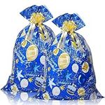 2Pcs 56 x 36inch Jumbo Gift Bags, Large Plastic Gift Bags Extra Birthday Gift Bag with Pull Bows,Giant Gift Bag for Presents Birthday Baby shower