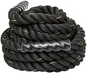 Amazon Basics Heavy Exercise Training Workout Battle Rope, 12.5 x 0.05 Meters, Black