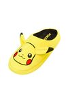 Pokemon Mens/Older Boys Pikachu Slippers, Yellow Size 3