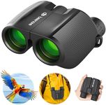 Compact Binoculars for Adults Kids: 10x25 Travel Binoculars, HD Waterproof Lightweight Small Binoculars with Clear FMC Len, Easy Focus for Bird Watching, Travel, Hunting, Concert, Opera and Theatre