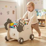Baybee Lamb Shopping Cart for Kids | Baby Push Ride on Car with Large Toy Storage Basket & Smooth Rolling Wheels | Push Walker to Support Healthy Walking & Prevent Bow Legs for 6+ Months Boys Girls