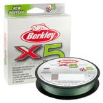 Berkley X5 Braided Fishing Line - Strong 5 Strand Braid Line for Saltwater and Freshwater Fishing, Low Viz Green