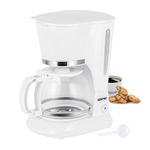 GEEPAS 1.5L Filter Coffee Machine | 800W Coffee Maker for Instant Coffee, Espresso, Macchiato & More | Boil-Dry Protection, Anti-Drip Function, Automatic Turn-Off Feature, White