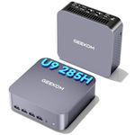 GEEKOM [2025 New Upgraded GT2 Mega AI Mini PC Windows 11 Pro, with Intel Core U9-285H (Up to 5.4GHz), 32GB DDR5 & 2TB PCIe 4.0 NVMe SSD (Expandable), 4K@120Hz Quad Display/Dual USB4.0/6×USB/WiFi7