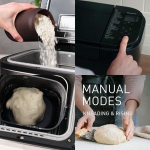 Panasonic Automatic Bread Maker – 30 Programs, Nut Dispenser, Gluten-Free, Black