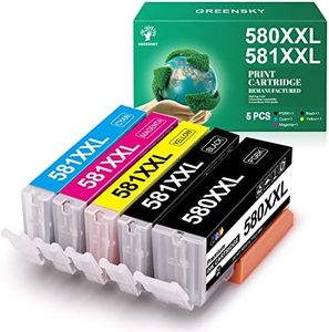 GREENSKY Reemplazo de Cartuchos de Tinta compatibles para Canon PGI-580XXL CLI-581XXL para Canon pixma TS6150 TS6151 TS6250 TS6251 TR7550 TS8150 TS8151 TS8152 TS8251 TR8550 TS9150