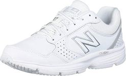 New Balance Women's 411 V1 0 Walking Shoe, White/White, 5 N