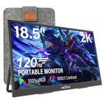 InnoView 2K Portable Monitor for Laptop 18.5" 2560x1440p QHD 120Hz 100% sRGB USB-C Standard HDMI Gaming Monitor,HDR Travel External Second Screen for Laptop, PC, Game Consoles