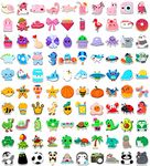 Anroong Shoe Charms 30,50,100 pcs Shoe Decoration Charms Cute Shoe Charm for Girls Not Random Various Kawaii Shoe Accessories Pins for Girls Boys (100pcs different)