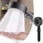 High Pressure Shower Head Handheld Shower Head with 8 Spray Modes for Bathroom Gym Senior Hotel Pool Ideal Handheld Shower for Home Gym Senior Hotel (Black)