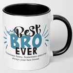 Brother Birthday Gifts Present Bro Gifts Lovely Brother Mug for Birthday Christmas Funny Gifts Tea Coffee Bro 11oz Mug