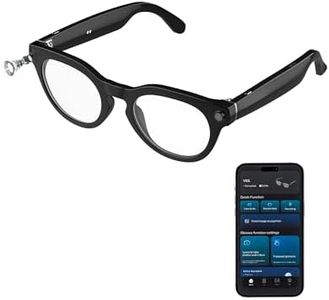 Orpnkna AI Smart Glasses with 8MP Camera, Continuous 12-Min 1200P Video Recording, Real-Time Translation & Voice Assistant, Open-Ear Bluetooth Audio for Vlogging, Travel & Meetings