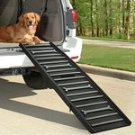 Pet Scene Dog Ramp Stair Folding Pet Puppy Cat Aluminium Step Canine Animal Ladder for High Bed Car Truck SUV (Black, 153cm)